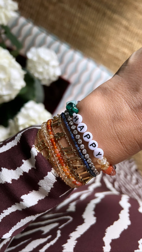 HAPPY Crystal Healing Bracelet