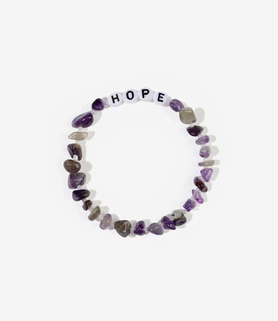 HOPE Amethyst Crystal Healing Bracelet