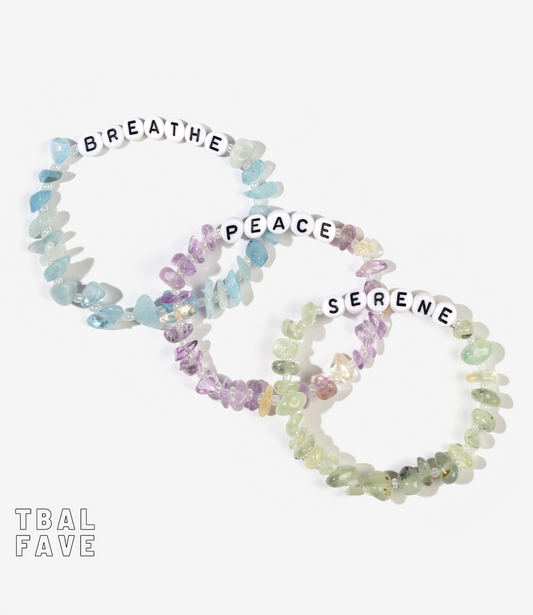 BE CHILL Crystal Healing Bracelet Set