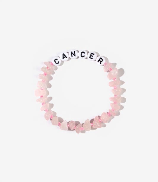 CANCER Rose Quartz Crystal Healing Bracelet