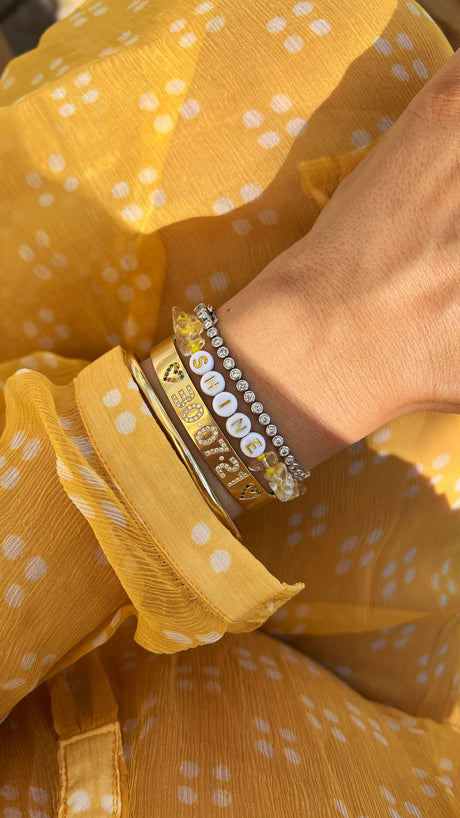 SHINE GOLD Citrine Crystal Healing Bracelet