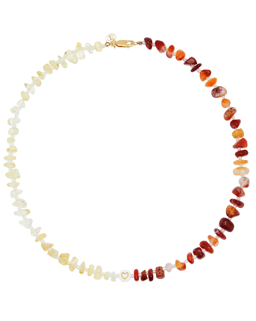 FIRE Citrine and Carnelian Crystal Healing Necklace