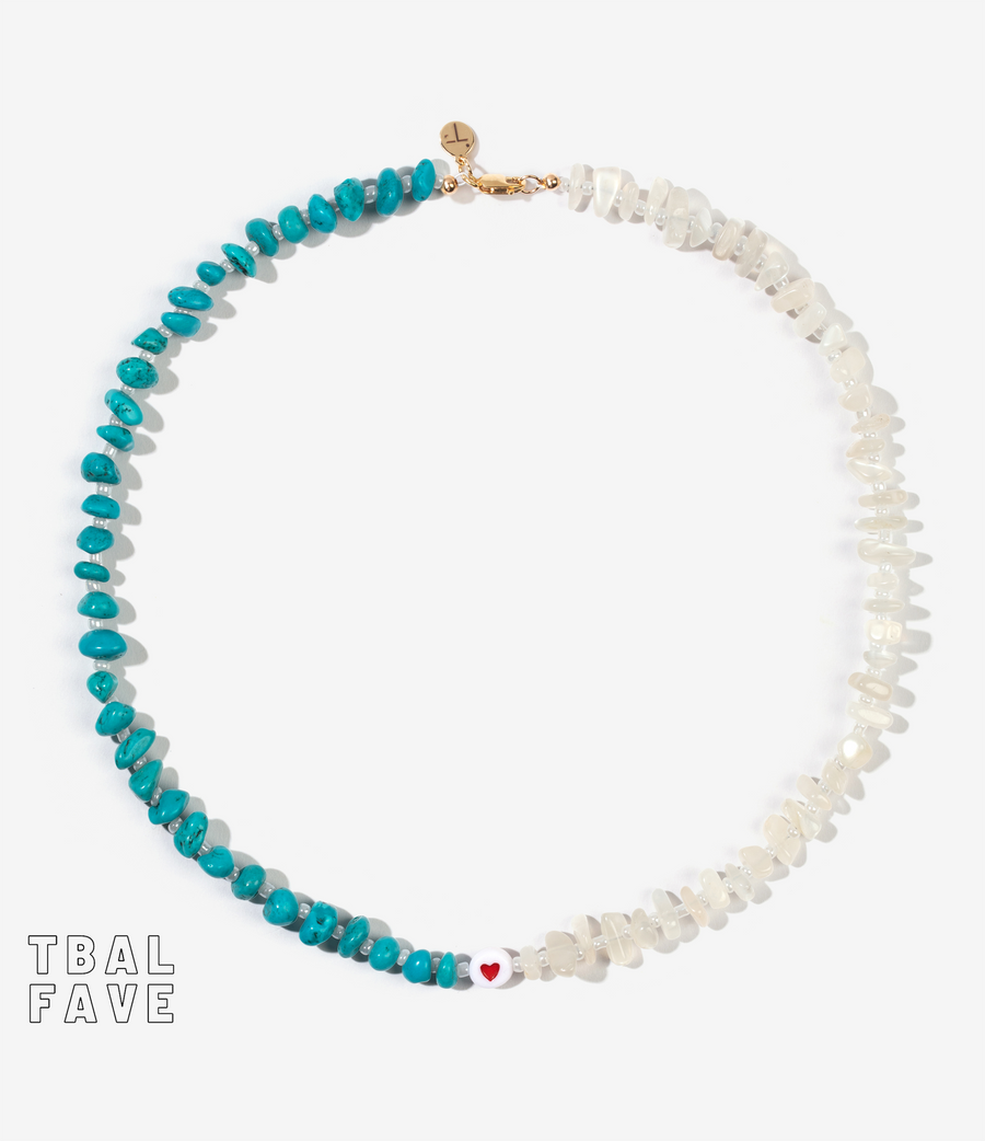 FLOW Moonstone & Turquoise Crystal Healing Necklace
