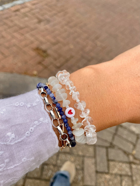 LOVE HEART Moonstone Crystal Healing Bracelet