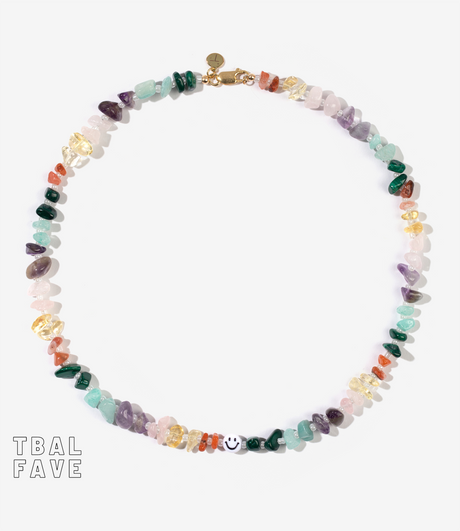 HAPPY FACE Crystal Healing Necklace