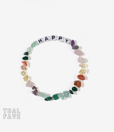HAPPY Crystal Healing Bracelet