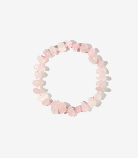 PURE Rose Quartz Crystal Healing Bracelet