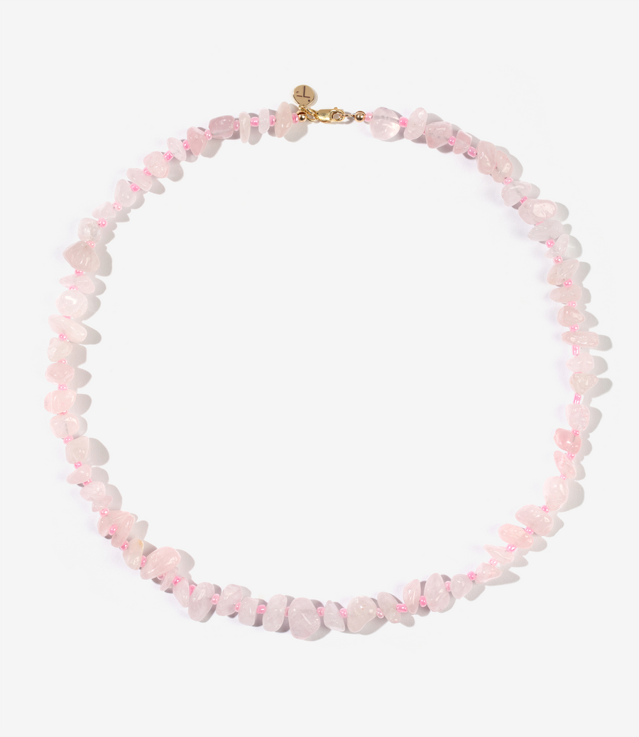 PURE Rose Quartz Crystal Healing Necklace