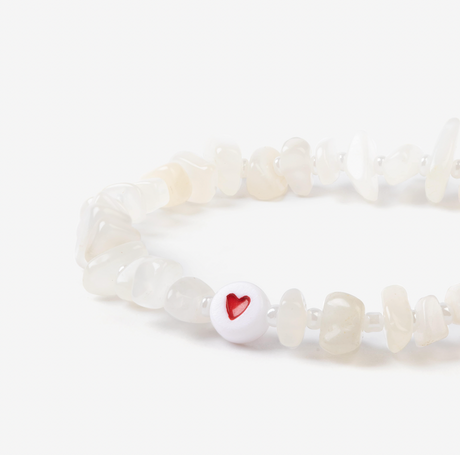 LOVE HEART Moonstone Crystal Healing Bracelet