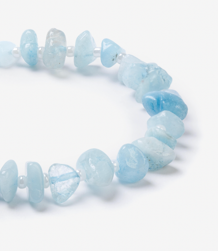 ARIES Aquamarine Crystal Healing Bracelet