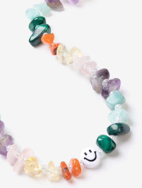 HAPPY FACE Crystal Healing Necklace