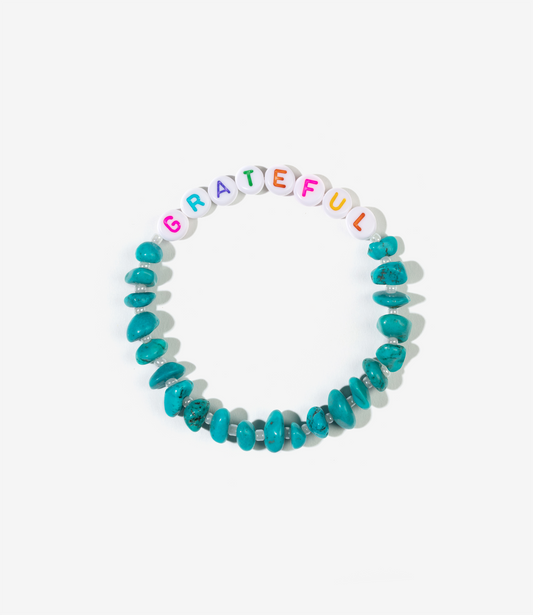 GRATEFUL MULTI Turquoise Crystal Healing Bracelet