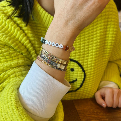 HAPPY Crystal Healing Bracelet