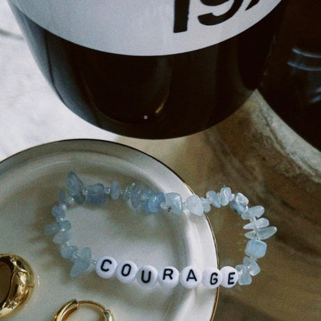 COURAGE Aquamarine Crystal Healing Bracelet