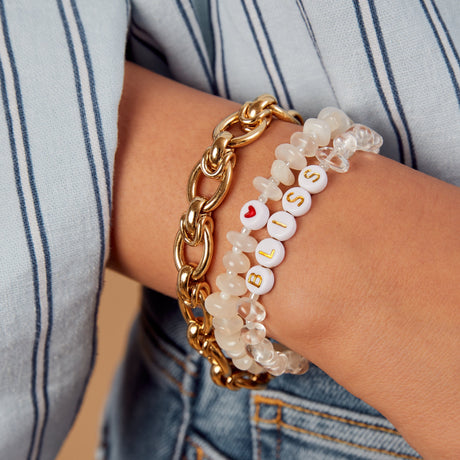 LOVE HEART Moonstone Crystal Healing Bracelet