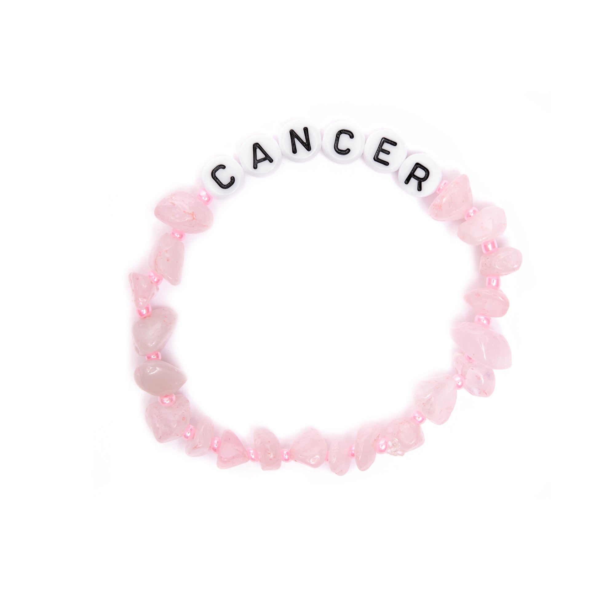 CANCER Rose Quartz Crystal Healing Bracelet