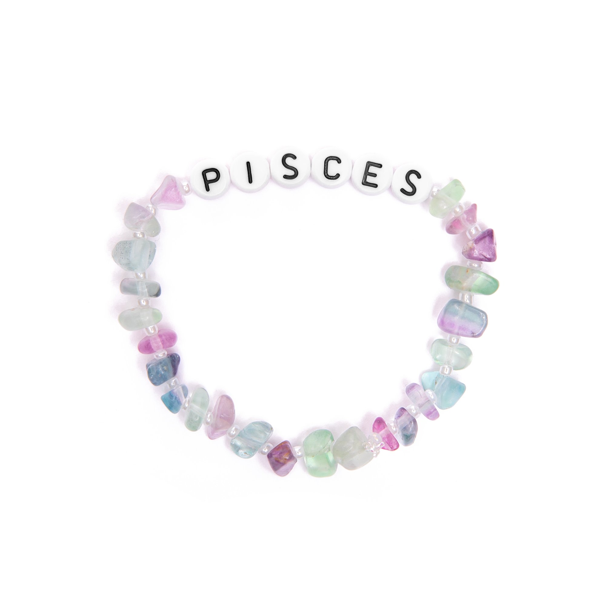 PISCES Fluorite Crystal Healing Bracelet