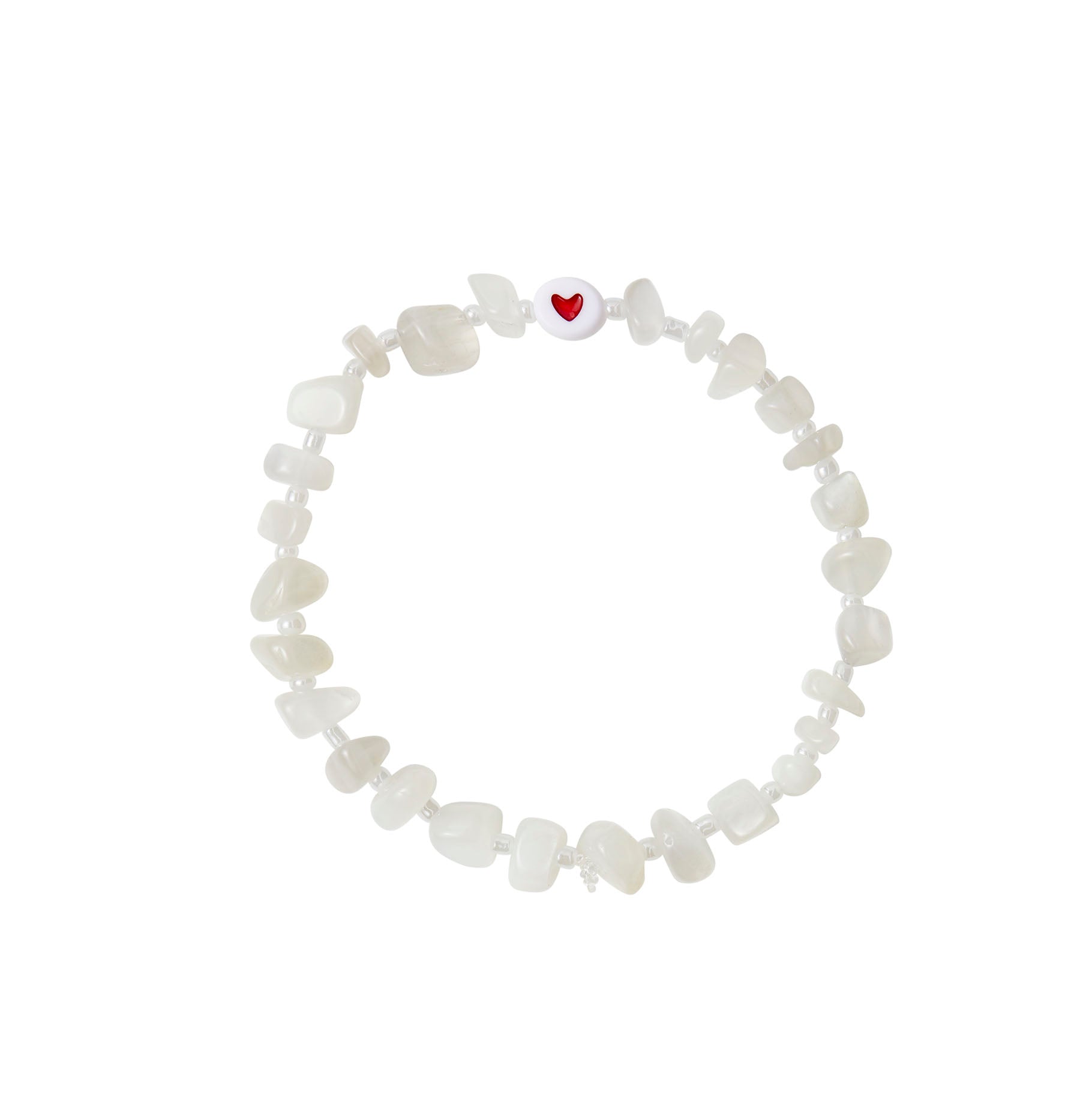LOVE HEART Moonstone Crystal Healing Bracelet